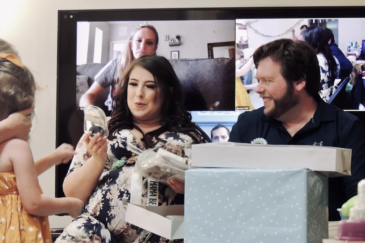 Personalized video message created from family portrait photo